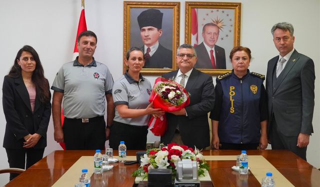 Özel güvenliklerden Vali Özarslan'a ziyaret