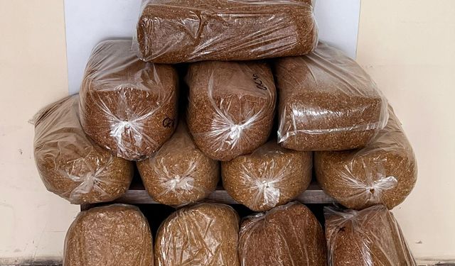 60 kilogram kaçak tütün ele geçirildi