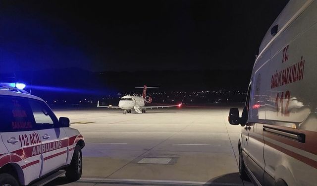 Ambulans uçak 11 yaşındaki hasta çocuk için havalandı
