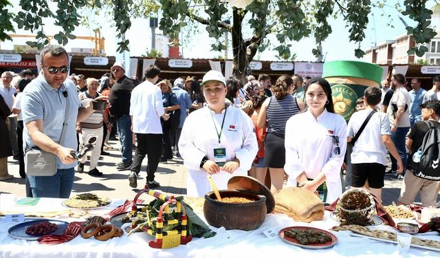 Giresun'un 'yeşil lezzetleri' gastronomi festivalinde beğeniye sunuldu