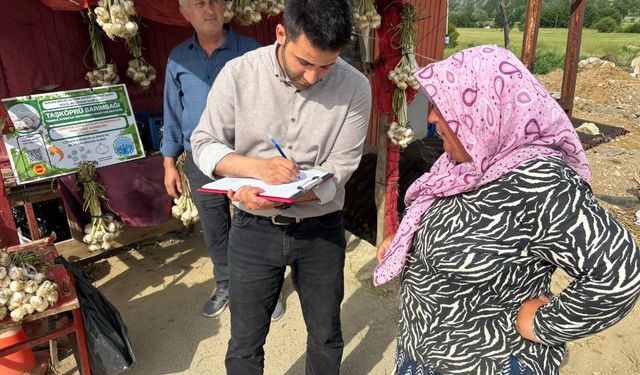 Taşköprü'de sarımsak satıcıları denetlendi