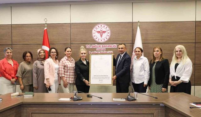 Bafra Sağlıklı Hayat Merkezi 'Bebek Dostu' unvanı aldı