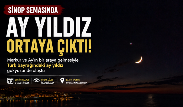 Sinop'tan da Görüldü: Gökyüzünde Nadir Buluşma