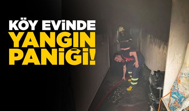 Evde yangın çıktı