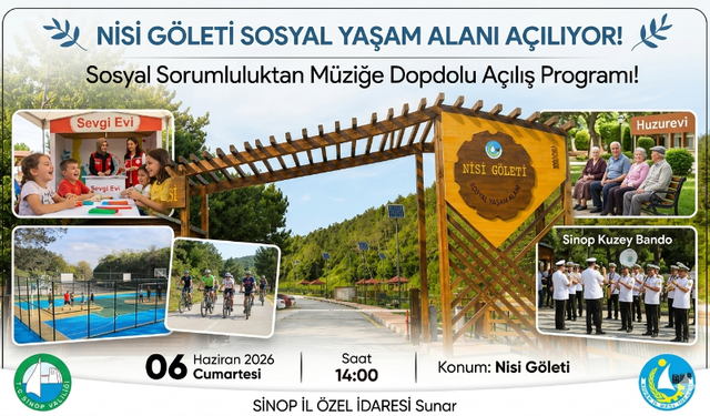 Sinop’ta Yeni Cazibe Merkezi: Nisi Göleti Sosyal Yaşam Alanı Kapılarını Açıyor!