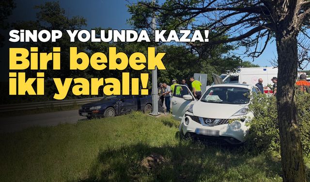 Sinop - Samsun yolundaki kazada 2 kişi yaralandı