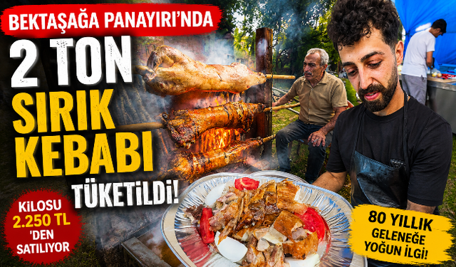 Bektaşağa Panayırı'nda 2 Ton Sırık Kebabı Tüketildi