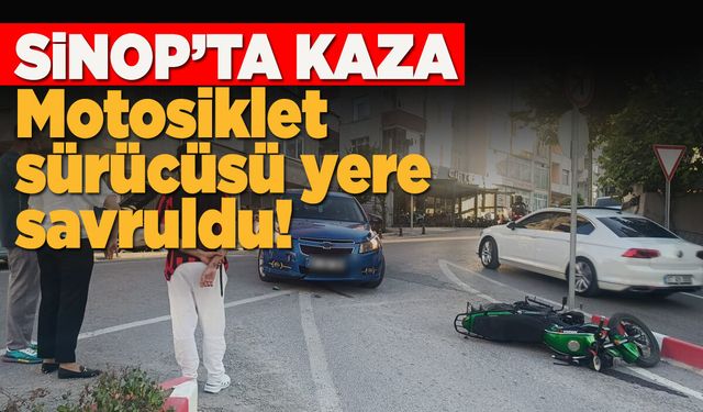 Sinop’ta otomobil ile motosiklet çarpıştı: 1 yaralı var!