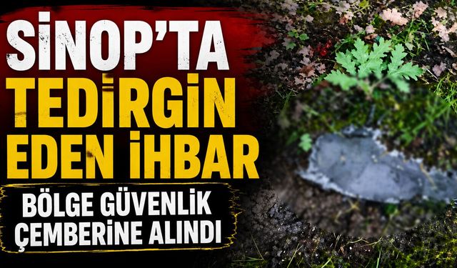 Sinop'ta ormanlık alana belirsiz cisim düştü