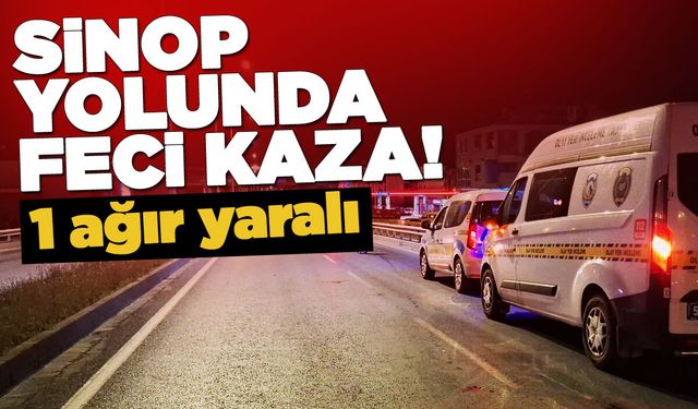 Sinop yolunda otomobilin çarptığı yaya ağır yaralandı