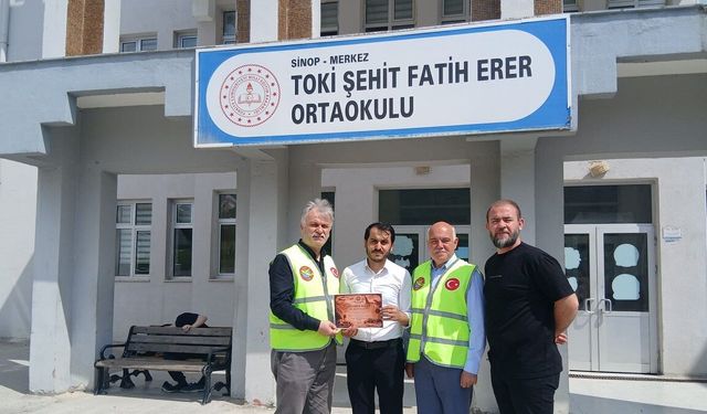 THK Sinop Şubesi’nden okul müdürlerine teşekkür belgesi