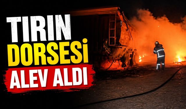 Tırın dorsesinde yangın çıktı