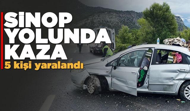 Kontrolden çıkan otomobil bariyere çarptı: 5 yaralı
