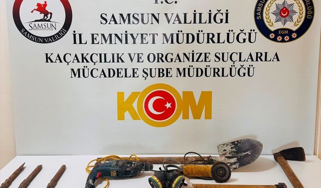 Çukur kazarak define arayan 4 şüpheli yakalandı