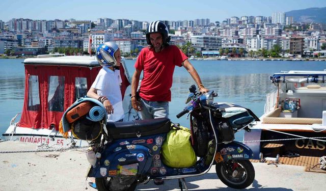 Dünyayı gezen İtalyan baba-oğul Samsun'da