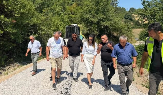 Kaymakam Büyüker yol çalışmlarını inceledi