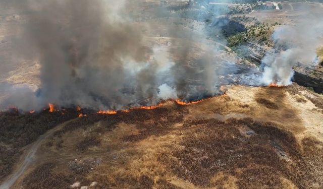 Safranbolu'da anız yangınına hızlı müdahale