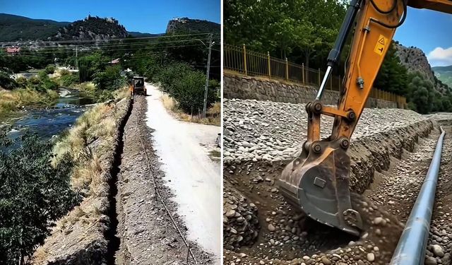 Bulunan kaynak suyu ilçe şebekesine bağlandı