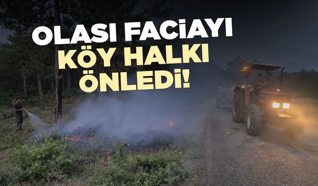 Olası faciayı köylüler önledi!