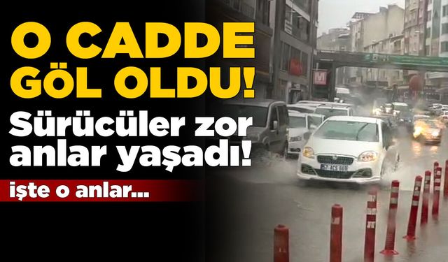 Sinop’ta bazı noktalar göle döndü, araçlar su içinde ilerledi!
