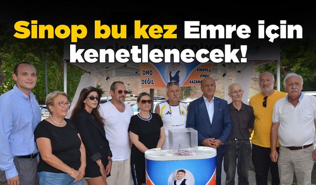 Sinop'ta DMD hastası Emre Çoban için destek standı açıldı