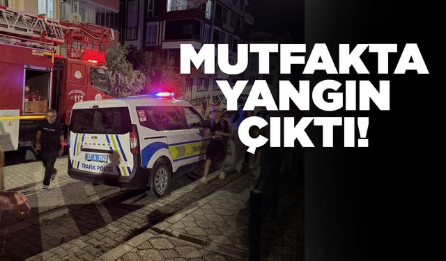 Apartman dairesinin mutfağında yangın çıktı