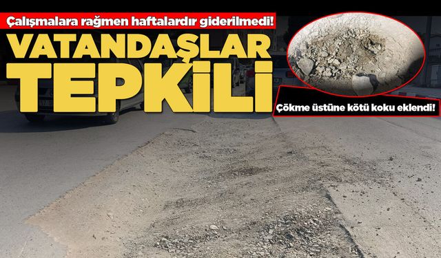 Sinop'ta yol çökmesi ve kötü koku tepki çekiyor