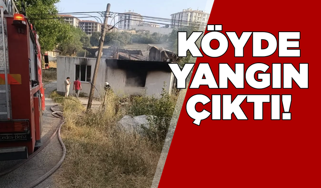 Köy evinde çıkan yangına çok sayıda ekip sevk edildi