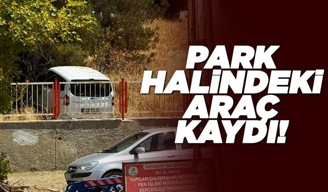 Otomobil demir korkulukların bulunduğu alana düştü
