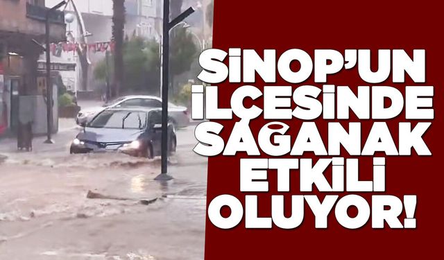 Sinop'un ilçesinde beklenen yağış başladı!
