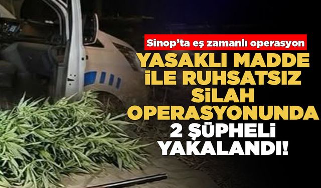 Yasaklı madde ve ruhsatsız silah operasyonu: 2 gözaltı!