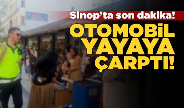 Otomobilin çarptığı kadın hastaneye kaldırıldı