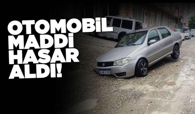 Sağanak sonrası yol çöktü