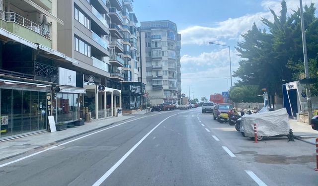 Sinop’ta yol güvenliği için şeritler yenilendi