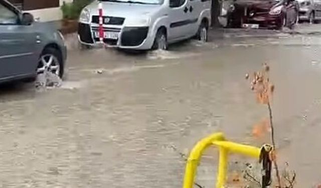Sinop'un ilçesinde kuvvetli sağanak sele neden oldu