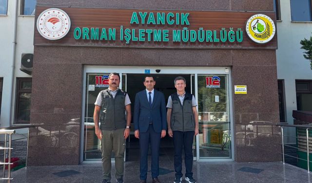 Kaymakam Kürkcü'den Ayancık Orman İşletme Müdürlüğüne ziyaret