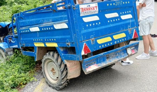 Devrilen tarım aracındaki 6 kişi yaralandı