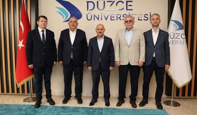 Düzce TSO'dan Rektör Sözbir'e hayırlı olsun ziyareti