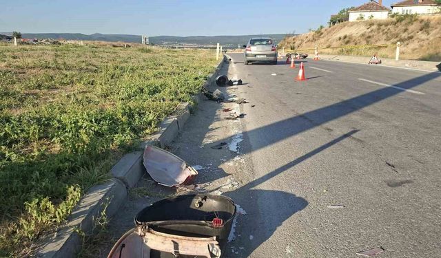 Otomobilin çarptığı elektrikli bisikletin sürücüsü öldü