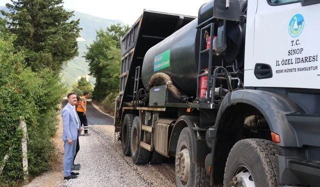 Sinop'ta sathi kaplama çalışmaları devam ediyor