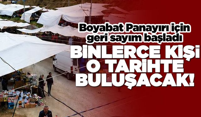 Boyabat Panayırı için geri sayım başladı!