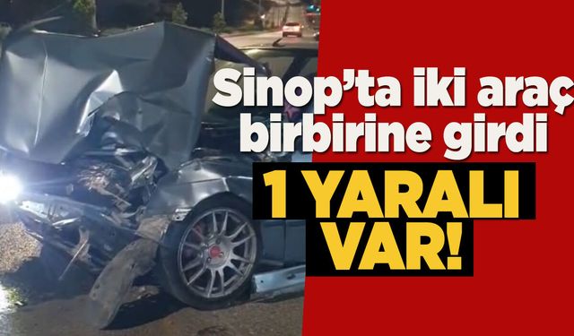 Sinop'ta Benzin İstasyonu Girişinde Kaza