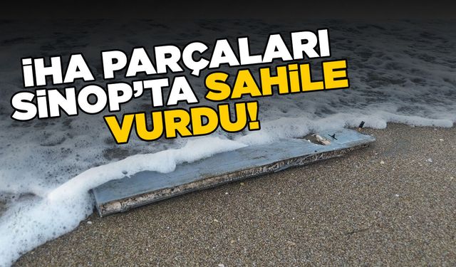 Sinop'ta İHA parçaları sahile vurdu