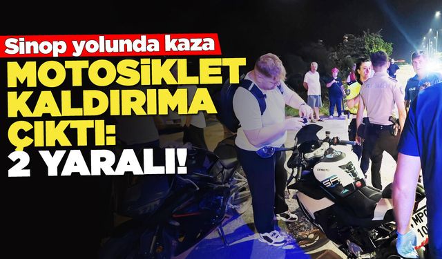 Sinop yolunda kaza: 2 kişi yaralandı!