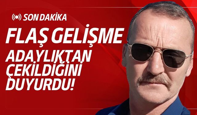 Maksut Birdal, MHP Sinop Merkez İlçe Başkanlığı adaylığından çekildi