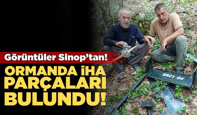 Ormanlık alanda İHA parçaları bulundu