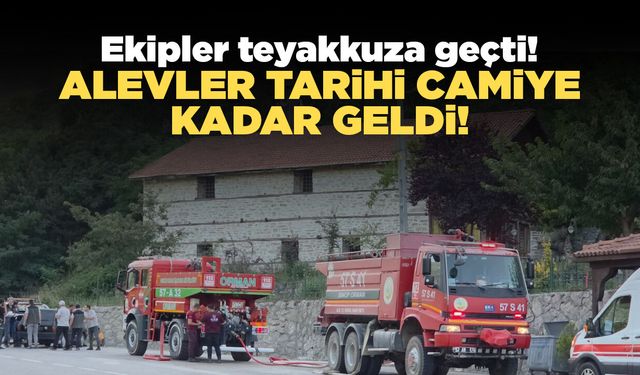 Sinop’ta orman yangını: Alevler tarihi caminin kapısına dayandı