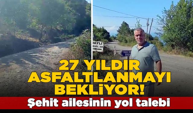 Sinoplu şehit ailesinin 27 yıllık yol talebi!