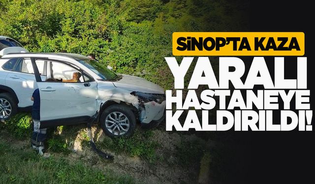 Otomobil toprak alana savruldu: 1 yaralı!