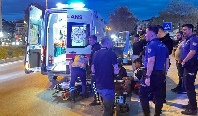 Motosiklet kontrolden çıkarak devrildi: 1 yaralı